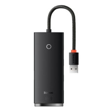 USB-Хаб Baseus Lite Series 4в1 USB to 4xUSB 3.0 25cm Black WKQX030001