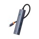 Адаптер Type-C HUB Baseus UltraJoy Series 5 in 1 Docking Station HDMI 4K@30Hz*1+USB 3.0*4 Grey (B00052809813-00)