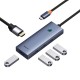 Адаптер Type-C HUB Baseus UltraJoy Series 5 in 1 Docking Station HDMI 4K@30Hz*1+USB 3.0*4 Grey (B00052809813-00)