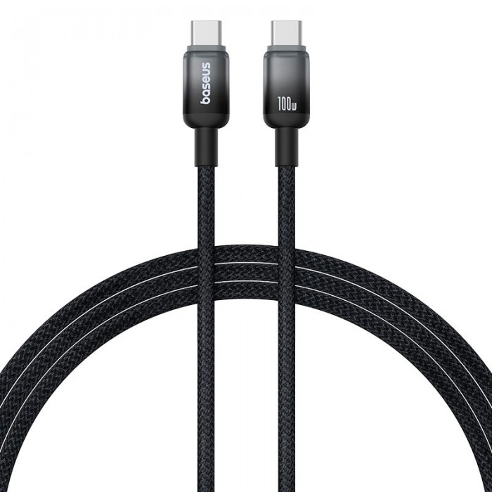PD Кабель Baseus Discolor Series Fast Charging Cable Type-C to Type-C 100W 1m Black (P10374902111-00)