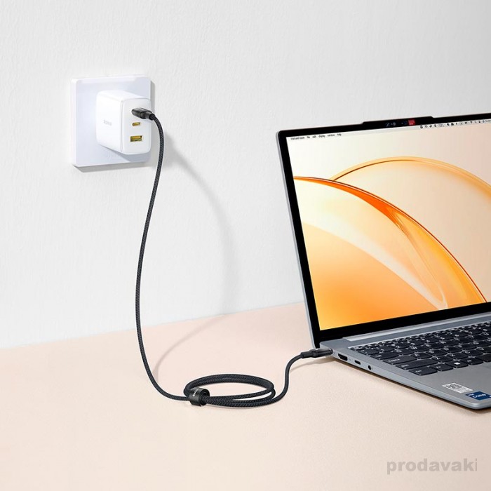 PD Кабель Baseus Discolor Series Fast Charging Cable Type-C to Type-C 100W 1m Black (P10374902111-00)