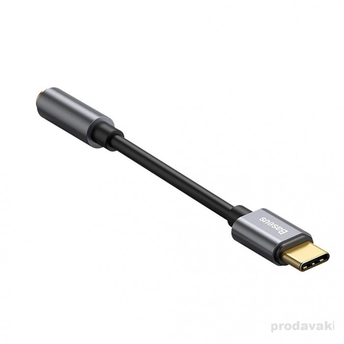 Перехідник BASEUS L54 Type-C Male to 3.5 mm Grey (CATL54-0G)