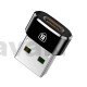 Перехідник BASEUS USB Male To Type - C Female 2.4A Black (CAAOTG-01)