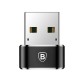 Перехідник BASEUS USB Male To Type - C Female 2.4A Black (CAAOTG-01)