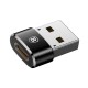 Перехідник BASEUS USB Male To Type - C Female 2.4A Black (CAAOTG-01)