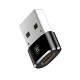 Перехідник BASEUS USB Male To Type - C Female 2.4A Black (CAAOTG-01)
