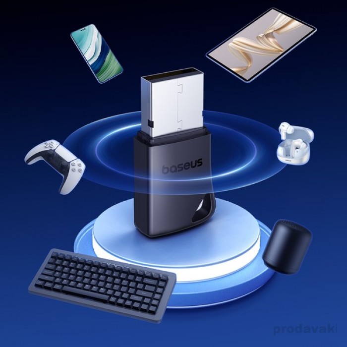 Бездротовий адаптер Bluetooth Baseus Encok Wireless Adapter BA04+ Black (A10082600121-00)