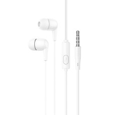 Дротові навушники HOCO M112 Story universal earphones with microphone 3.5mm White