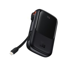 Повербанк портативний акумулятор Power bank Baseus Qpow Pro Digital Display (Lightning Cable) 20W 10000 mAh Black PPQD020001