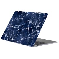 Чохол накладка HardShell Case для MacBook New Air 13" (2018/2019/2020 M1) Print Матовий marble dark blue