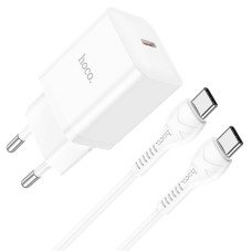 Мережевий зарядний пристрій HOCO N27 Innovative Type-C Cable 20W White