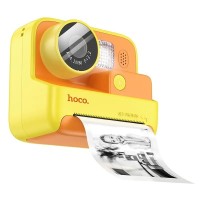 Фотоапарат дитячий з друком HOCO DV200 Dual lens children printing camera Yellow