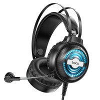 Дротові навушники HOCO W101 Streamer GAMING 7-color LED Black