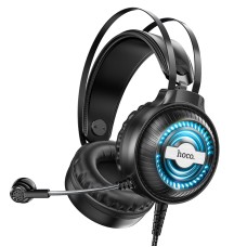 Дротові навушники HOCO W101 Streamer GAMING 7-color LED Black