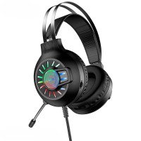 Дротові навушники HOCO ESD04 Cool Game LED Hi-Res Black