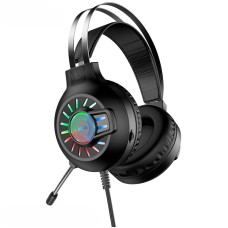 Дротові навушники HOCO ESD04 Cool Game LED Hi-Res Black