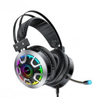Дротові навушники HOCO ESD05 Gaming LED headphones Hi-Res Black