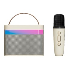 Портативна колонка Bluetooth CH K18 мікрофон 1шт 5W White Cream