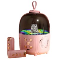 Портативна колонка Bluetooth CH Q3 мікрофон 2шт 10W Pink