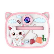 Дитячий фотоапарат моментального друку Print Camera AM-300 Cat Pink