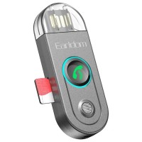 Автомобільний Bluetooth адаптер Earldom ET-BR13 BT5.3/USB/3,5mm/TF Card Black