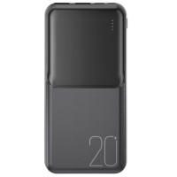 Повербанк портативний акумулятор Power bank XO PR252 Light display 20000 mAh Black