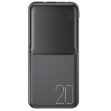 Повербанк портативний акумулятор Power bank XO PR252 Light display 20000 mAh Black