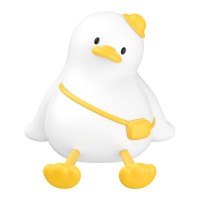 Нічний світильник HOCO HX16 Silicone duck lamp 7h White