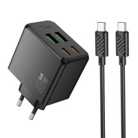 Мережевий зарядний пристрій HOCO CS18A Ocean charger Type-C cable 45W Black
