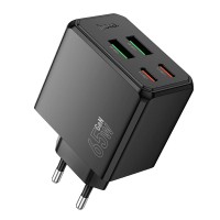 Мережевий зарядний пристрій HOCO CS19A Ocean charger 65W Black