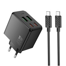 Мережевий зарядний пристрій HOCO CS19A Ocean charger Type-C cable 65W Black