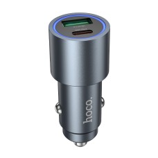 Автомобільний зарядний пристрій HOCO Z60 Bloom PD30W+QC3.0 48W Metal Grey