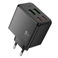 Мережевий зарядний пристрій HOCO CS18A Ocean charger 45W Black