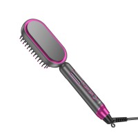 Електрична гребінець-випрямляч для волосся HOCO HP44 Electric straightening Hair comb with digital display Grey