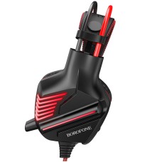 Дротові навушники BOROFONE BO101 Racing GAMING with mic Black-red