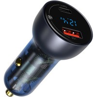 Автомобільний зарядний пристрій USB 5A + Type-C 3A Baseus (CCKX-C0G) з швидкою зарядкою 65W (Темно-сірий)