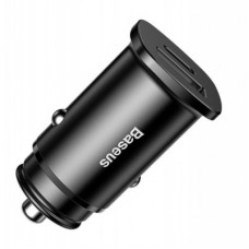 Автомобільний ЗУ адаптер Baseus Square Metal PD 3.0 QC 4.0+ 30W USB + Type-C (CCALL-AS01)