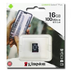 Карта пам'яті microSDHC (UHS-1) Kingston Canvas Select Plus 16Gb class10 A1 (R-100MB/s)