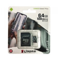 Карта пам'яті microSDXC(UHS-1) Kingston Canvas Select Plus 64Gb class10 A1(R-100MB/s) (adapter SD)