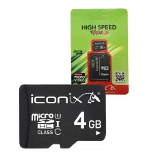 Карта пам'яті microSDHC 4Gb ICONIX (Class 4) + Adapter SD