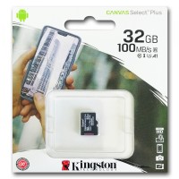 Карта пам'яті microSDHC (UHS-1) Kingston Canvas Select Plus 32Gb class10 A1 (R-100MB/s)
