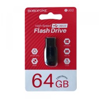 флеш USB BOROFONE BUD2 Generic high speed 64Gb black-red