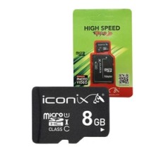 Карта пам'яті microSDHC 8Gb ICONIX (Class 10) + Adapter SD