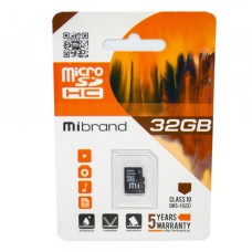 Карта пам'яті microSDHC (UHS-1) Mibrand 32 Gb class 10