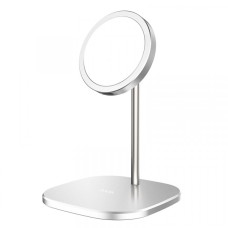 Бездротове ЗУ HOCO CW32 Happiness magnetic desktop wireless charger Magsafe 7,5 Вт Silver