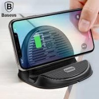 Бездротова зарядка Baseus Silicone Horizontal Desktop Wireless Charger чорна WXHSG-01