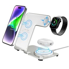 Бездротова зарядка стенд Smart 3 in 1 Y91 15W white