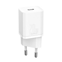 Мережевий зарядний пристрій Baseus Super Si Quick Charger 20W White CCSUP-B02