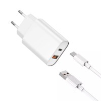 Мережевий зарядний пристрій WIWU Wi-U002 Speed Series Power Adapter Cable USB-Type-C 20W White