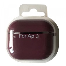 Чохол для AirPods 3 SILICONE CASE/MICROFIBER Marsala
